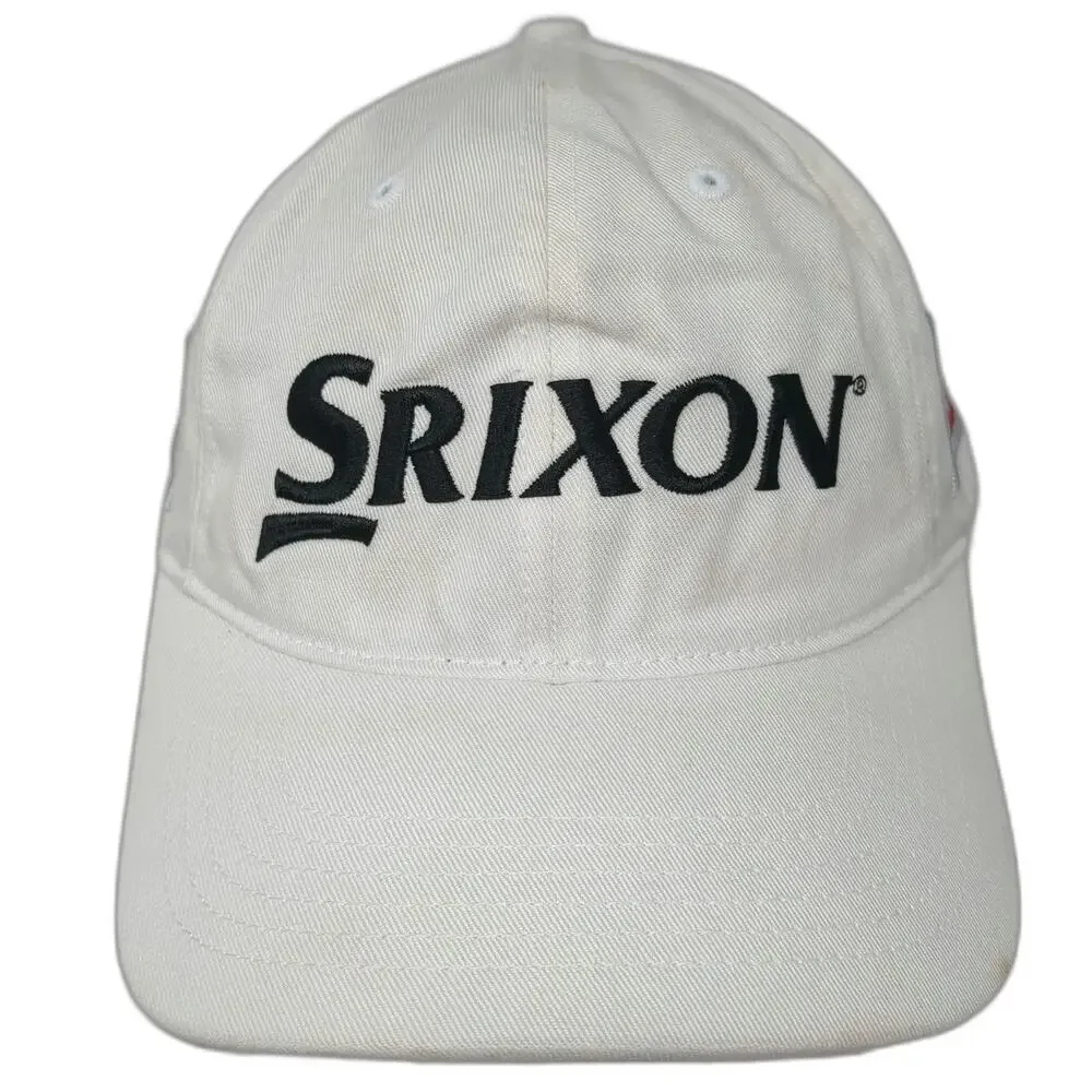 Srixon Baseball Cap White One Size Z-STAR Golf Logo Cotton Slideback Sport Hat